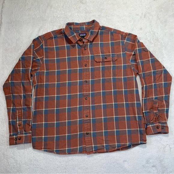 Patagonia Shirt Mens XL Long Sleeve Organic Cotton Button Up - Picture 1 of 9